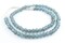 The Bead Chest Ancient-Style Java Glass Beads, Round Indonesian Handmade Fair Trade Etched Spacers for DIY Jewelry Making and Crafts (Light Blue)